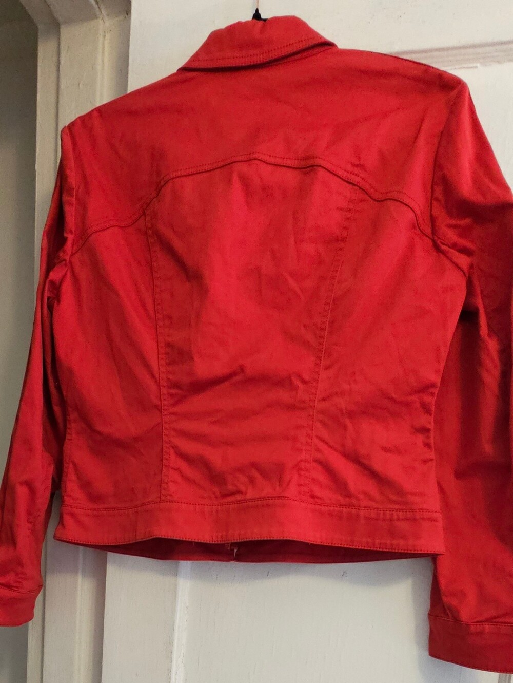 Dkny Red Zip-Front Bomber Jacket - Picture 3 of 5